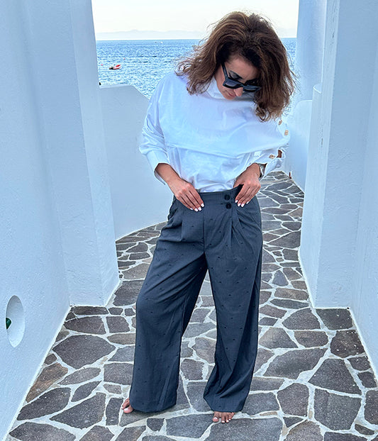 Panarea Bluse mit goldenen Knopfdetails